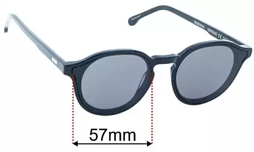 Sunglass Fix Replacement Lenses for Komono The Damien - 57mm Wide Sunglass Fix Replacement Lenses for Komono The Damien - 57mm Wide