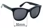 Sunglass Fix Ersatzgläser für Wildfox Cat Farer - 55mm Wide 