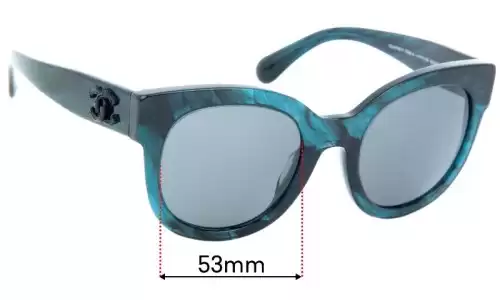 Sunglass Fix Ersatzgläser für Chanel 5358-A - 53mm Wide 