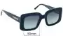 Sunglass Fix Replacement Lenses for Lu Goldie MIA - 50mm Wide 