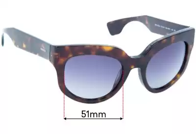 Prada SPR07Q-A Replacement Lenses 51mm wide 