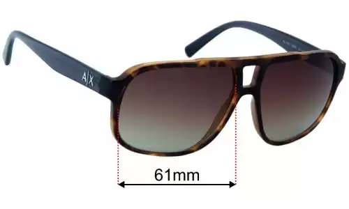 Armani Exchange AX 4104S  Replacement Lenses 61mm wide 