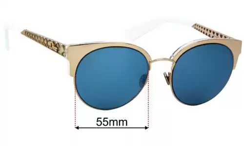 Christian Dior Diorama Mini Replacement Sunglass Lenses - 55mm Wide 