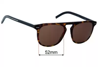 Christian Dior Homme Black Tie 249 Replacement Lenses 52mm wide 