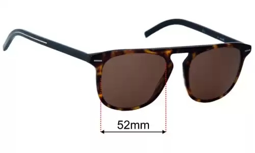 Christian Dior Homme Black Tie 249 Replacement Lenses 52mm wide 
