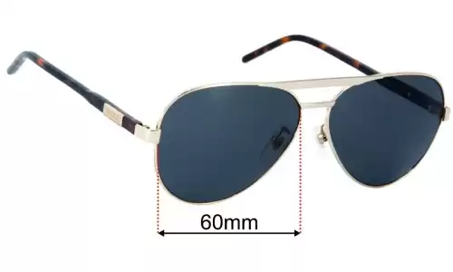 Gucci GG1163S Replacement Lenses 60mm wide 