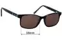 Sunglass Fix Ersatzgläser für Jeff Banks Lilliput - 55mm Wide 