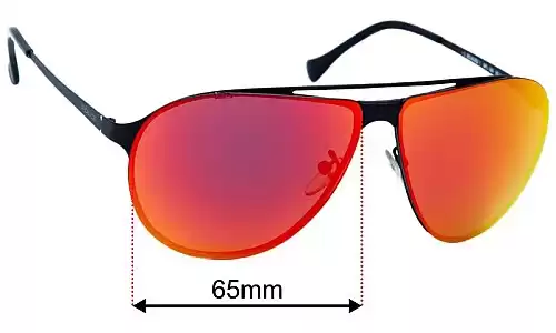Police SPL 166 Lentilles de Remplacement 65mm wide 