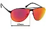 Sunglass Fix Verres de Remplacement pour Police SPL 166 - 65mm Wide 