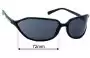 Sunglass Fix Ersatzgläser für Prada SPR05E & PR05ES - 72mm Wide 