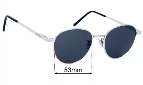 Saint Laurent  SL 533  Replacement Lenses 53mm wide 