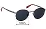 Sunglass Fix Replacement Lenses for Trussardi TR12927 - 52mm Wide 