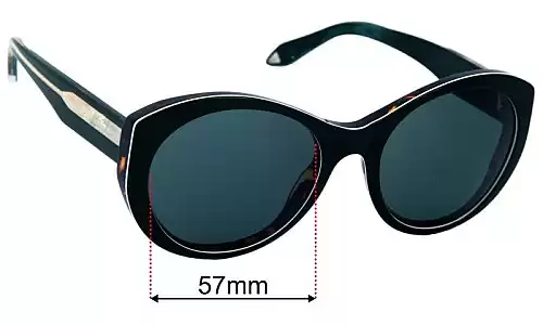 Victoria Beckham 0157 Replacement Sunglass Lenses - 64mm wide 