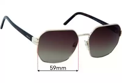 Prada SPR54X Ersatzgläser 59mm wide 