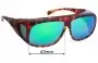 Sunglass Fix Replacement Lenses for Fitovers Navigator - 62mm Wide 