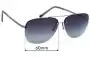 Sunglass Fix Lentes de Repuesto para Louis Vuitton  Damier Socoa Z0216U - 60mm Wide 