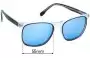 Sunglass Fix Lentes de Repuesto para Miss Specs Appeal WD5016 - 55mm Wide 