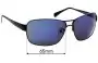 Sunglass Fix Verres de Remplacement pour Police S8538 - 65mm Wide 
