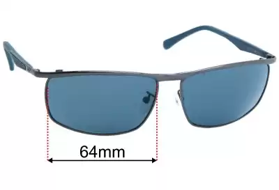 Police S8756 Replacement Lenses 64mm wide 
