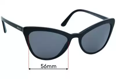 Prada SPR01V Ersatzgläser 56mm wide 