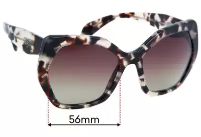 Prada SPR16RS Replacement Lenses 56mm wide 
