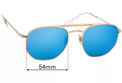 Ray-Ban RB3609 Replacement Lenses 54mm wide 