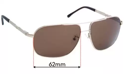 Sunglass Fix Verres de Remplacement pour Police S8747 - 62mm Wide 