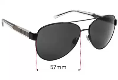 Burberry BE 3084 Replacement Lenses 57mm wide 