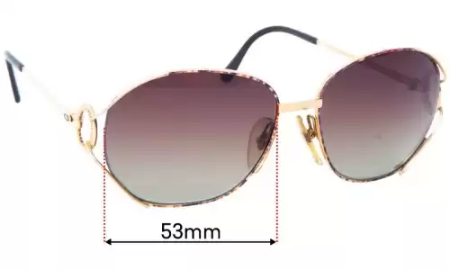 Sunglass Fix Replacement Lenses for Christian Dior Vintage Unknown - 59mm Wide Sunglass Fix Replacement Lenses for Christian Dior Vintage Unknown - 59mm Wide