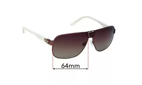 Sunglass Fix Replacement Lenses for Diesel DS 0180 - 64mm Wide Sunglass Fix Replacement Lenses for Diesel DS 0180 - 64mm Wide