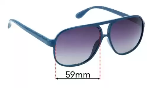 Sunglass Fix Replacement Lenses for Marc by Marc Jacobs MMJ 136/S - 59mm Wide Sunglass Fix Replacement Lenses for Marc by Marc Jacobs MMJ 136/S - 59mm Wide