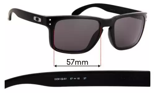 Oakley Holbrook OO9102 Replacement Lenses 57mm wide 