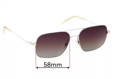 Oliver Peoples OV1001 Victory Replacement Lenses 58mm wide 