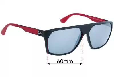 Ray-Ban RB4309-M Scuderia Ferrari Ersatzgläser 60mm wide 