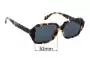 Sunglass Fix Ersatzgläser für Retro Super Future Limone - 52mm Wide 