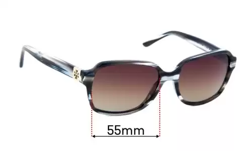 Sunglass Fix Replacement Lenses for Tory Burch TY7098 - 55mm Wide 