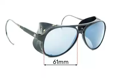 Vuarnet Pouilloux 430 Glacier Lentes de Repuesto 61mm wide 