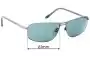 Sunglass Fix Replacement Lenses for Henri Lloyd  Titanium - 61mm Wide 