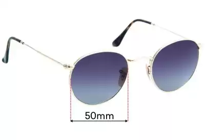 Ray-Ban RB3447N Replacement Lenses 50mm wide 