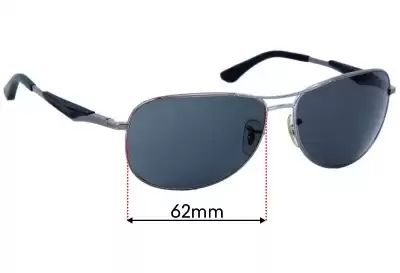 Ray-Ban RB3519 Ersatzgläser 62mm wide 
