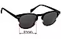 Sunglass Fix Verres de Remplacement pour 41 Eyewear FO35037 - 51mm Wide 