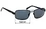 Sunglass Fix Replacement Lenses for Alex Perry AP Mens Sun Rx 02 - 56mm Wide 