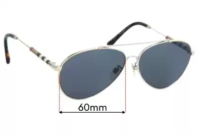 Burberry B 3092-Q Replacement Lenses 60mm wide 