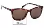 Sunglass Fix Verres de Remplacement pour Cancer Council Parklea - 51mm Wide 