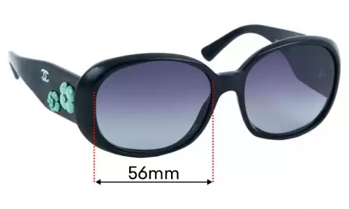 Sunglass Fix Lentes de Repuesto para Chanel 5113 - 56mm Wide 