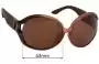 Sunglass Fix Ersatzgläser für Christian Dior Promenade K - 63mm Wide 