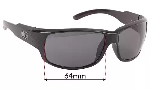 Sunglass Fix Replacement Lenses for Dirty Dog Jester - 64mm Wide Sunglass Fix Replacement Lenses for Dirty Dog Jester - 64mm Wide