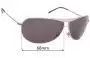 Sunglass Fix Replacement Lenses for Giorgio Armani GA 134/S - 68mm Wide 