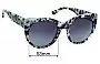 Sunglass Fix Replacement Lenses for Juliette Hogan  No. 04 - 53mm Wide 