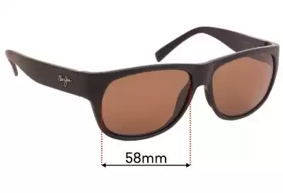 Maui Jim MJ282 Makawao Verres de Remplacement 58mm wide 